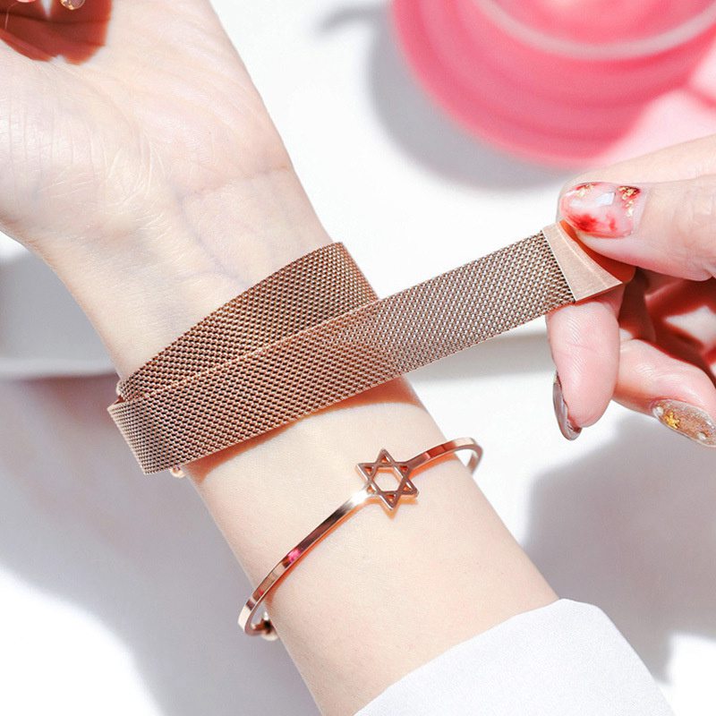 ZZ GENEVA Women Ladies Watch Gold Silver Black White Alloy Mesh Band Wrist Watches - Image 2