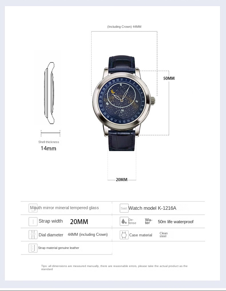Men's Rotating Starry Sky Automatic Mechanical Watch Luminous Business Fashion - Image 18