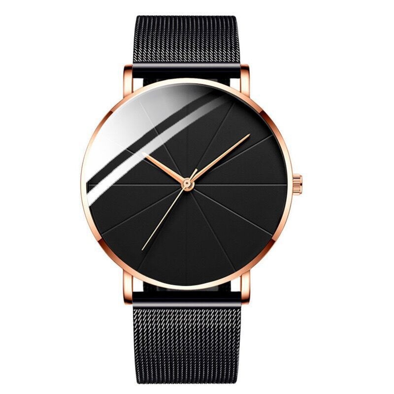 ZZ Men's Ultra Thin Simple Watch Ultra Thin Mesh Strap Stainless Steel Quartz - Image 11