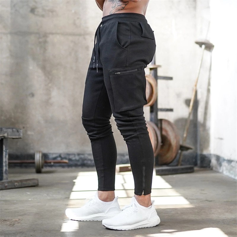 Fashion Stitching Men Pants Fitness Casual Elastic Pants men Bodybuilding Clothing Casual Navy Military Sweatpants Joggers Pants - Image 25