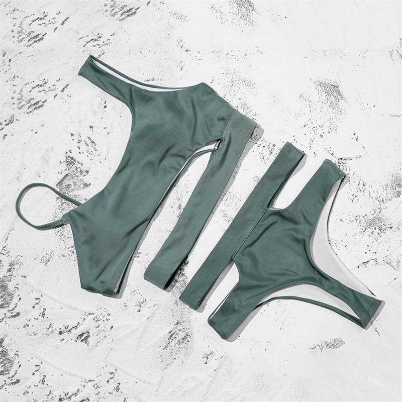 High Quality White Bikinis High Waist Bikini Hot Sale Padded Bra Hollow Out Sexy Swimsuit Female Swimwear Women Bathing Suit - Image 8