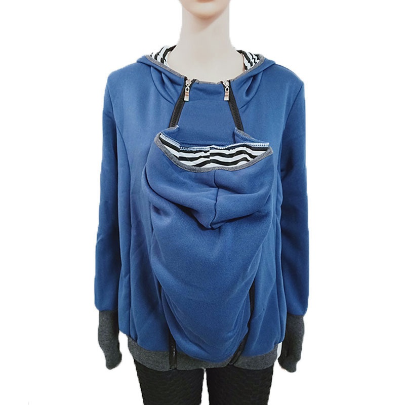 2024 Autumn and Winter Popular European and American Three-in-One Multi-Functional Kangaroo Hooded Mom Sweater in Stock Wholesale Autumn and Winter - Image 9