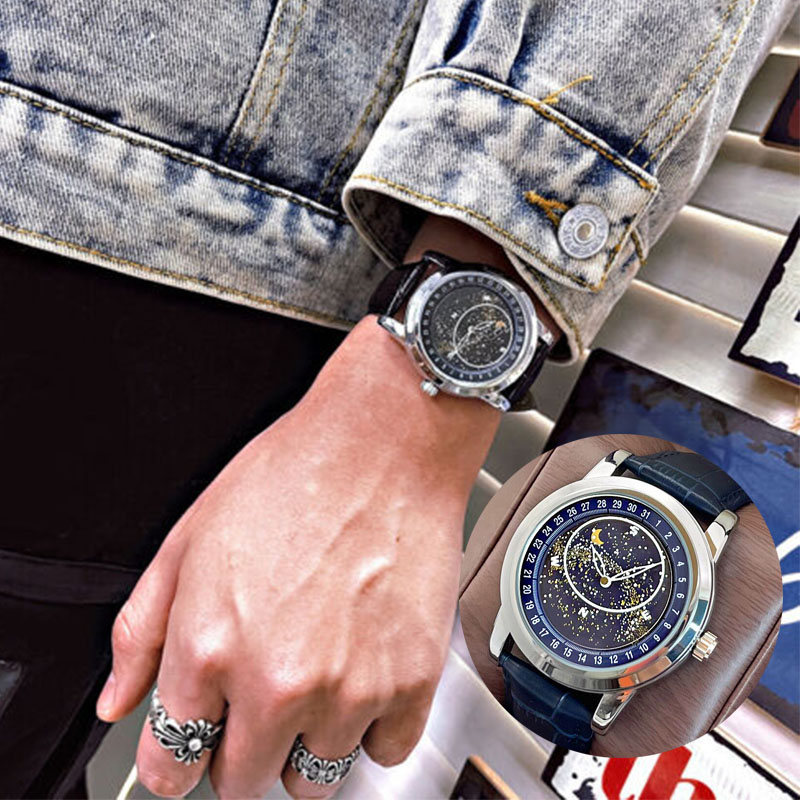 Men's Rotating Starry Sky Automatic Mechanical Watch Luminous Business Fashion - Image 23