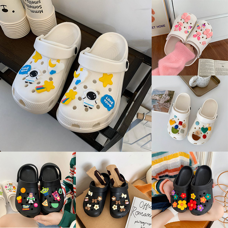 Hole Shoes Ins Girl's Heart Feeling of Shit Cute Cartoon Cow Toe Box Soft Bottom Thick Bottom for Outdoors Sandals Women's Summer - Image 43