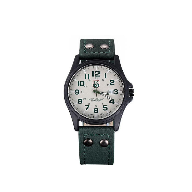 ZZ Men??s Military Leather Date Quartz Analog Army Casual Dress Wrist Watches UK - Image 13