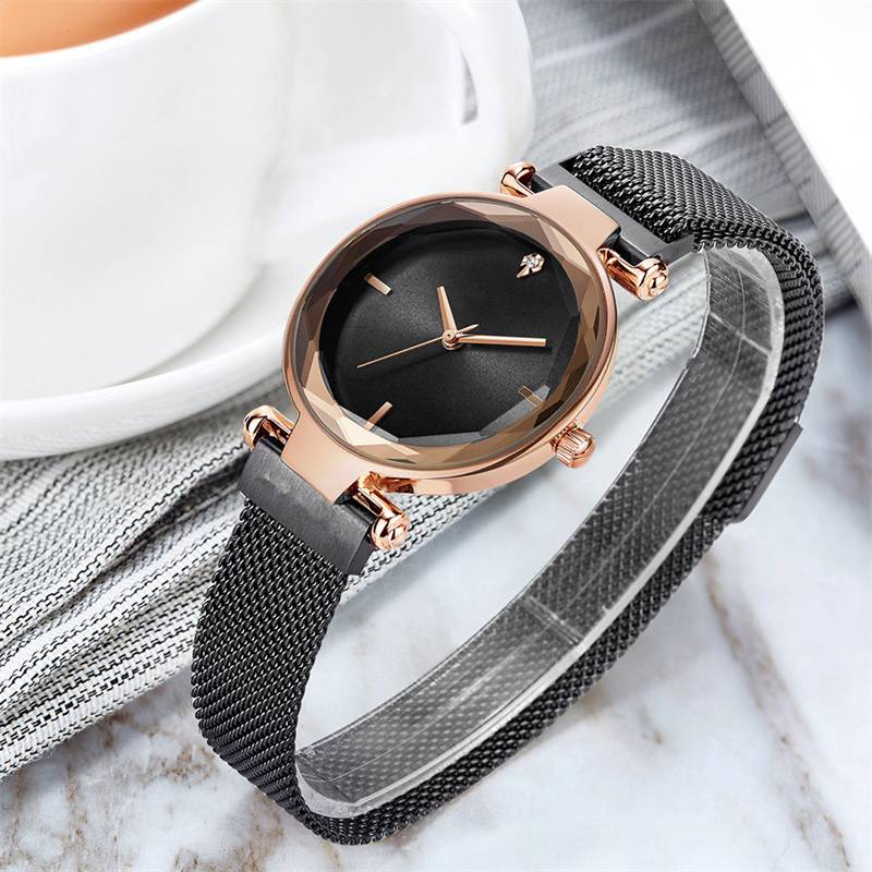 ZZ GENEVA Women Ladies Watch Gold Silver Black White Alloy Mesh Band Wrist Watches