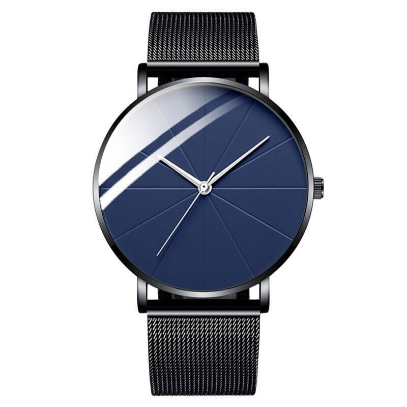 ZZ Men's Ultra Thin Simple Watch Ultra Thin Mesh Strap Stainless Steel Quartz - Image 12