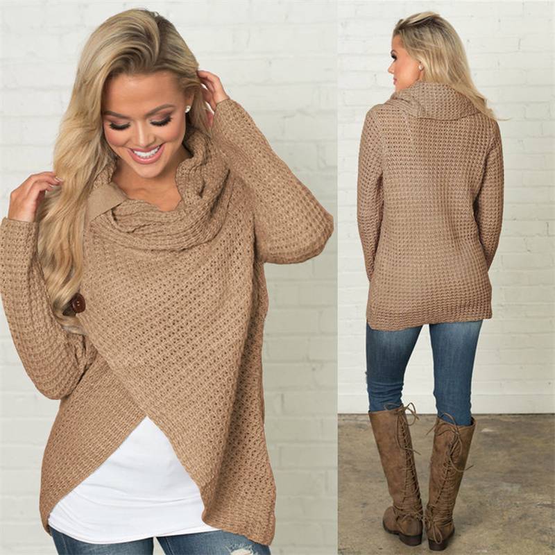 2024 Autumn Winter Sweater Ol Commuter Amazon Amazon Turtleneck Cardigan Solid Color Sweaters Women's Clothing One Piece Dropshipping - Image 39