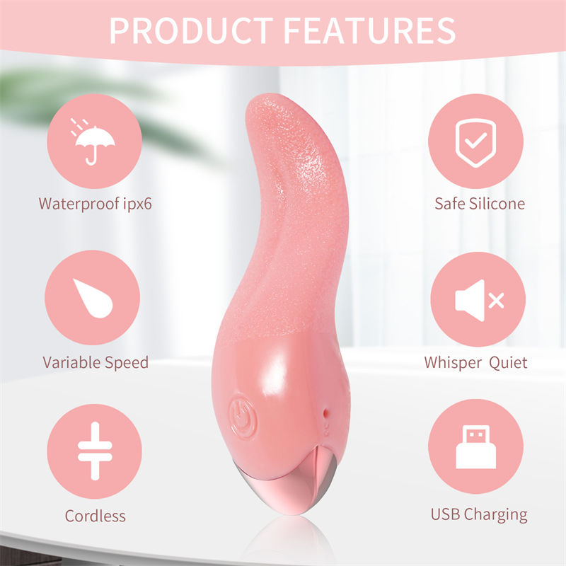 Adult Supplies Female Tongue Licking Mute Teasing Heating Electric Vibrator Emulational Tongue Masturbation Device Sex Toys - Image 2