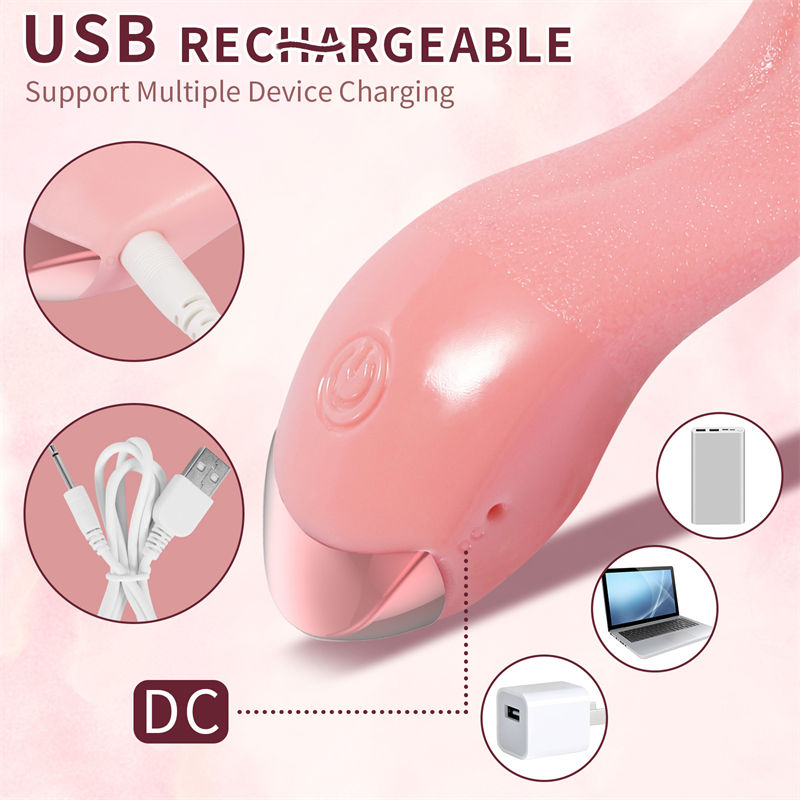 Adult Supplies Female Tongue Licking Mute Teasing Heating Electric Vibrator Emulational Tongue Masturbation Device Sex Toys - Image 9