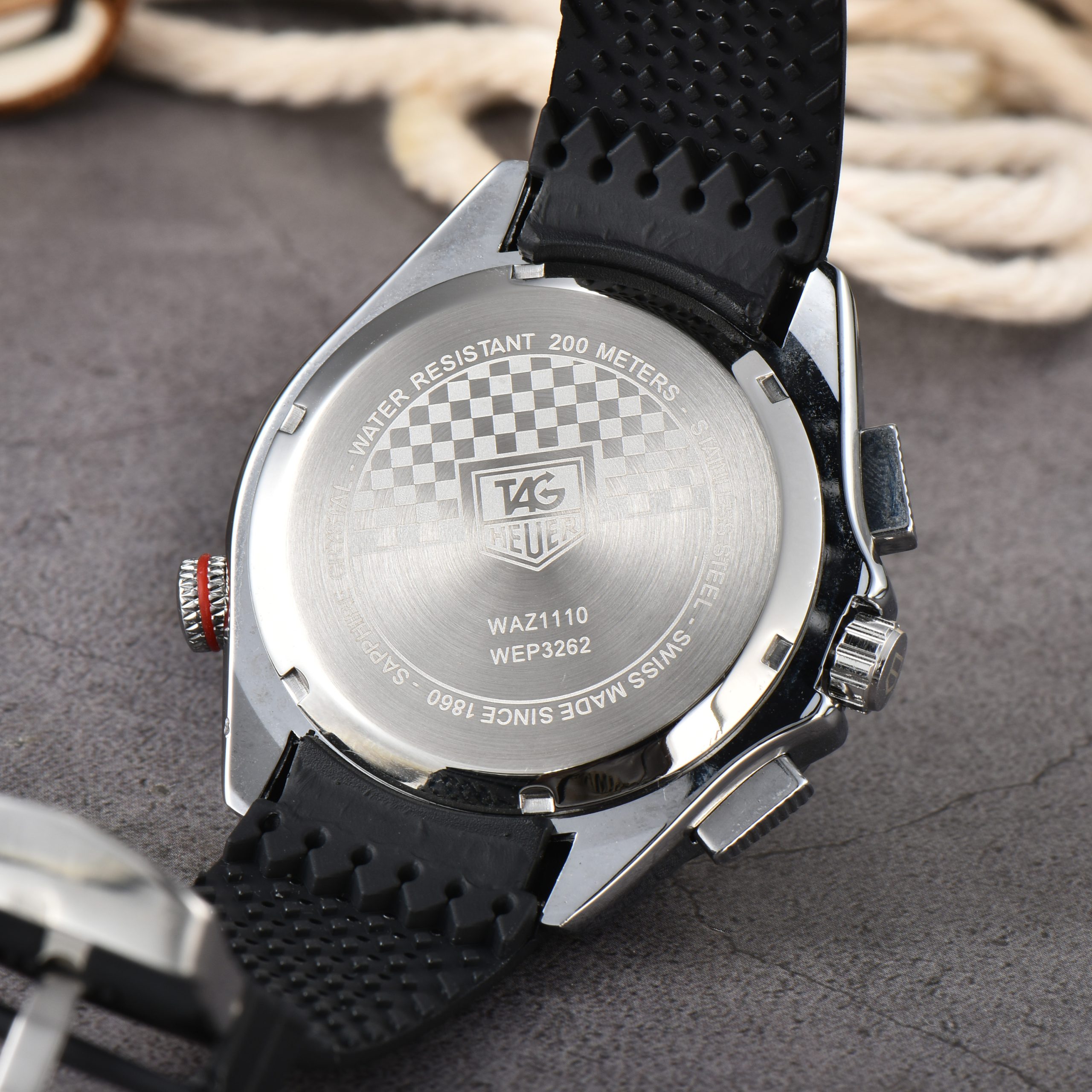 TAG Heuer Carrera Chronograph silicone tape watch casual fashion TH Carrera 1 - Image 7