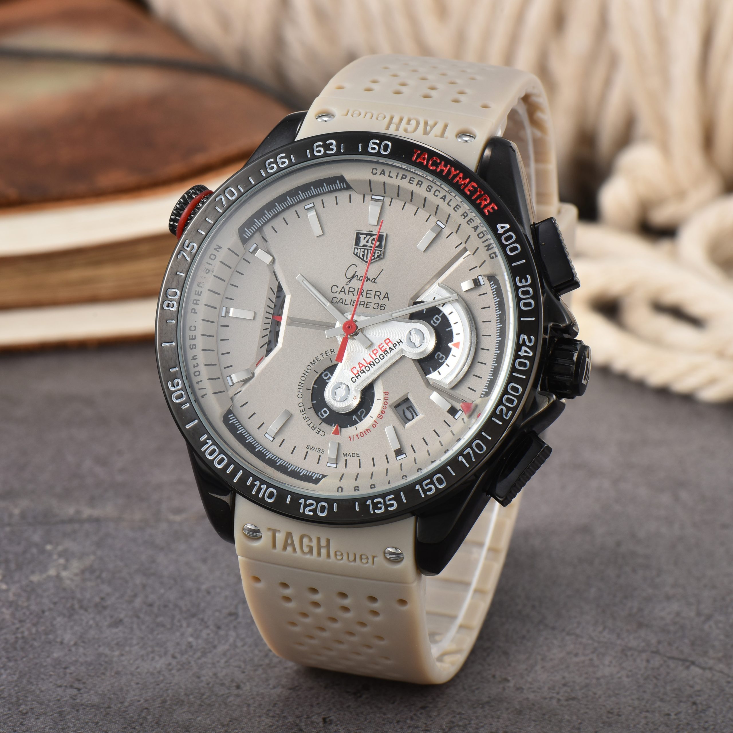 TAG Heuer Carrera Chronograph silicone tape watch casual fashion TH Carrera 1 - Image 10