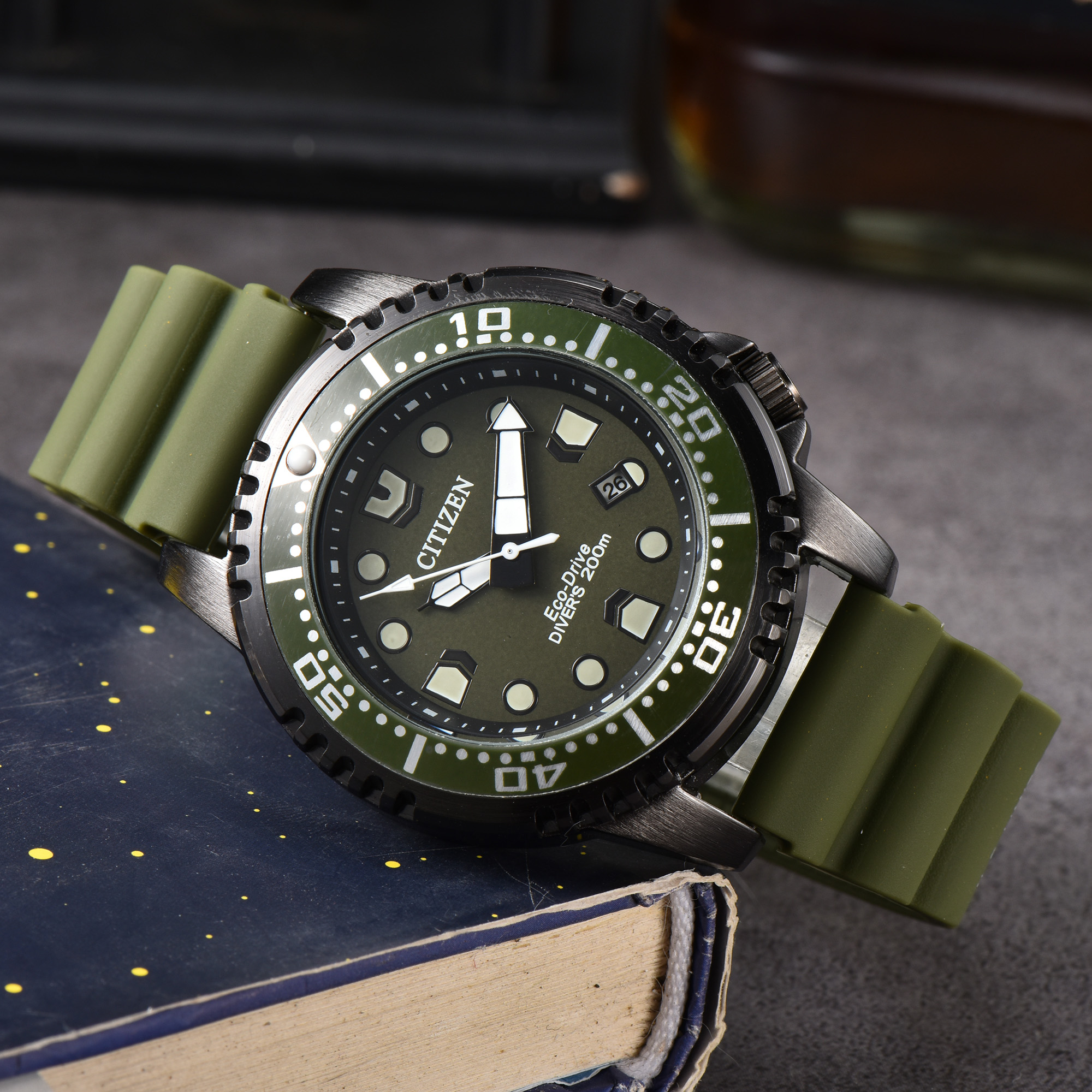Citizen Promaster Dive 3-Pin Work Series Quartz Watch Rubber Belt watch C Promaster Dive - Image 11