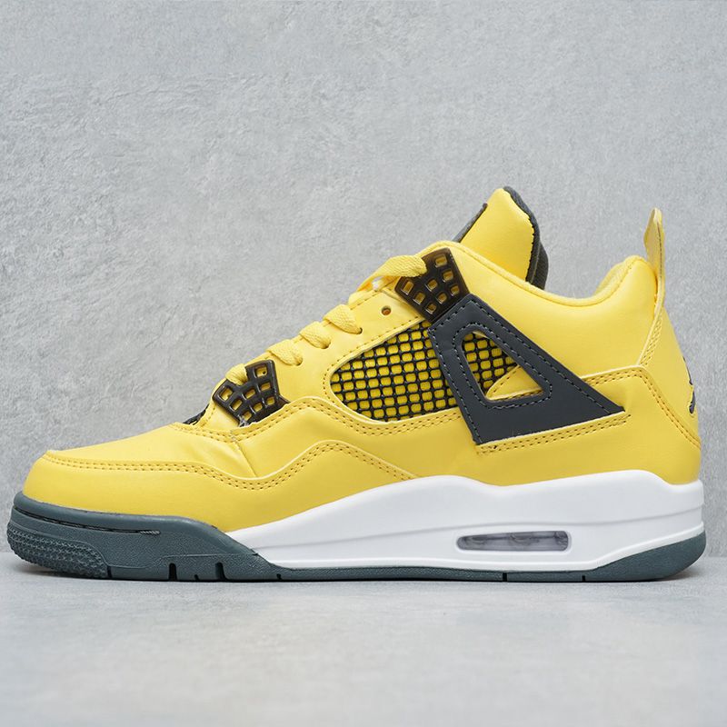 Air Jordan 4 Retro Fire Red Military Blue Purple-rot casual sports shoes Metallic AJ4 - Image 18