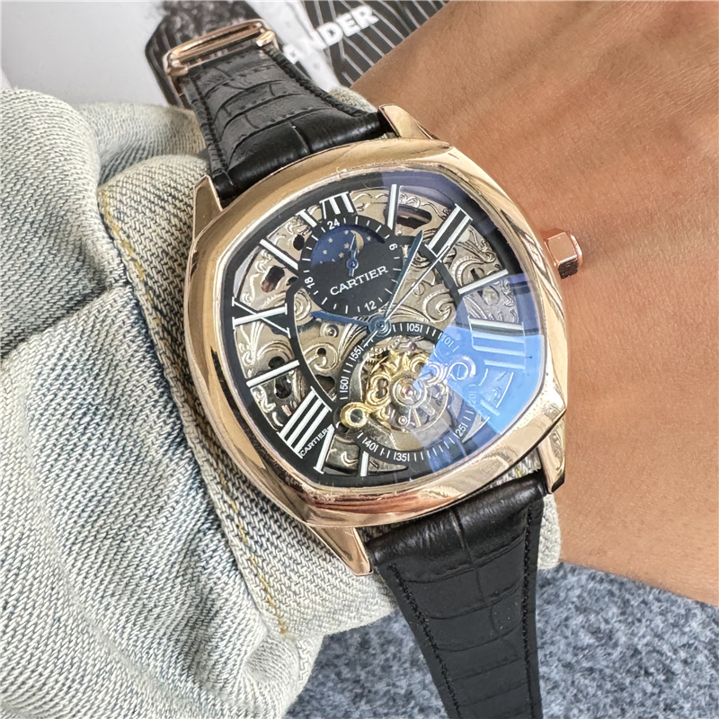 Cartier Mechanical Men's Watch Business Tourbillon Automatic Hollow Watch C Tourbillon - Image 4