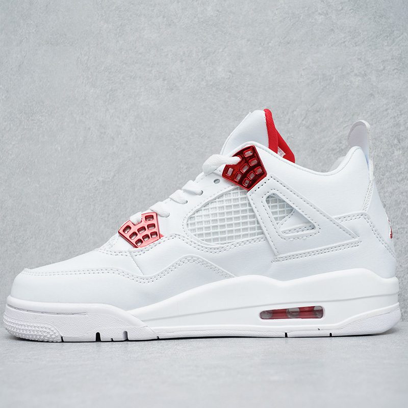 Air Jordan 4 Retro Fire Red Military Blue Purple-rot casual sports shoes Metallic AJ4 - Image 23