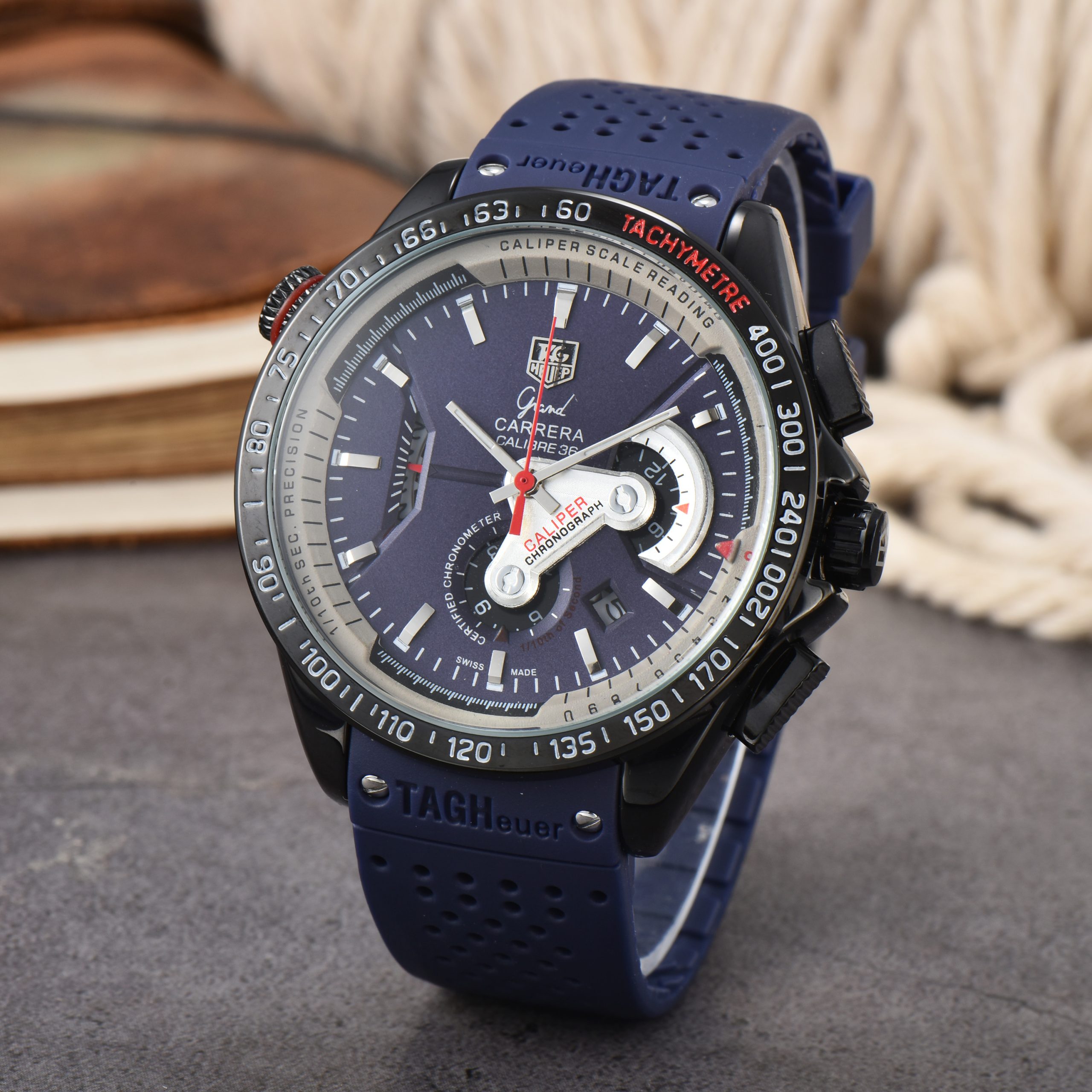 TAG Heuer Carrera Chronograph silicone tape watch casual fashion TH Carrera 1 - Image 6