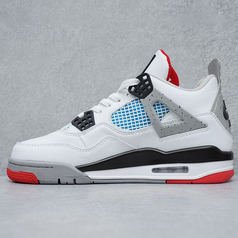 Air Jordan 4 Retro Fire Red Military Blue Purple-rot casual sports shoes Metallic AJ4 - Image 31