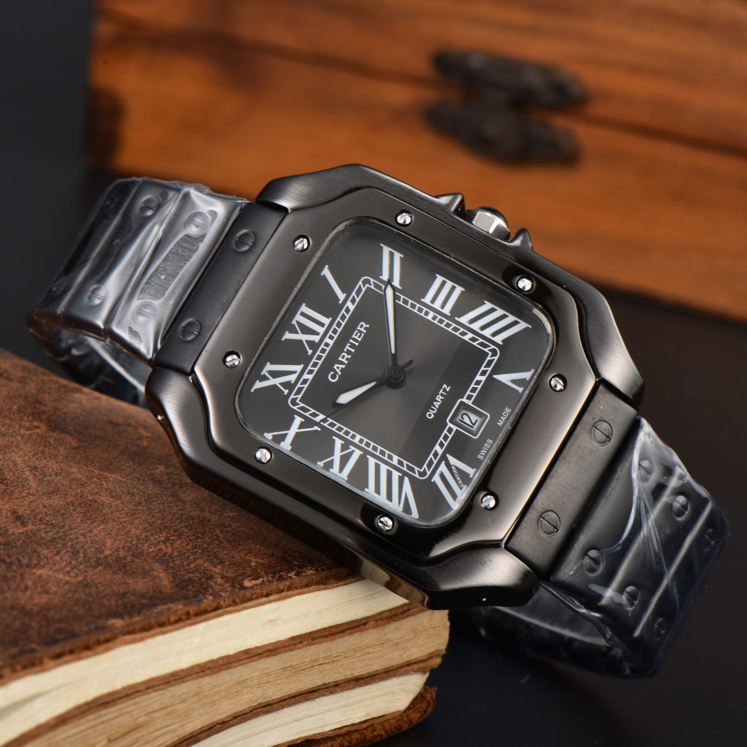 Cartier Santos de Cartier watch Men's Hot Sale 3 Pin Quartz Square Watch C Santos - Image 3