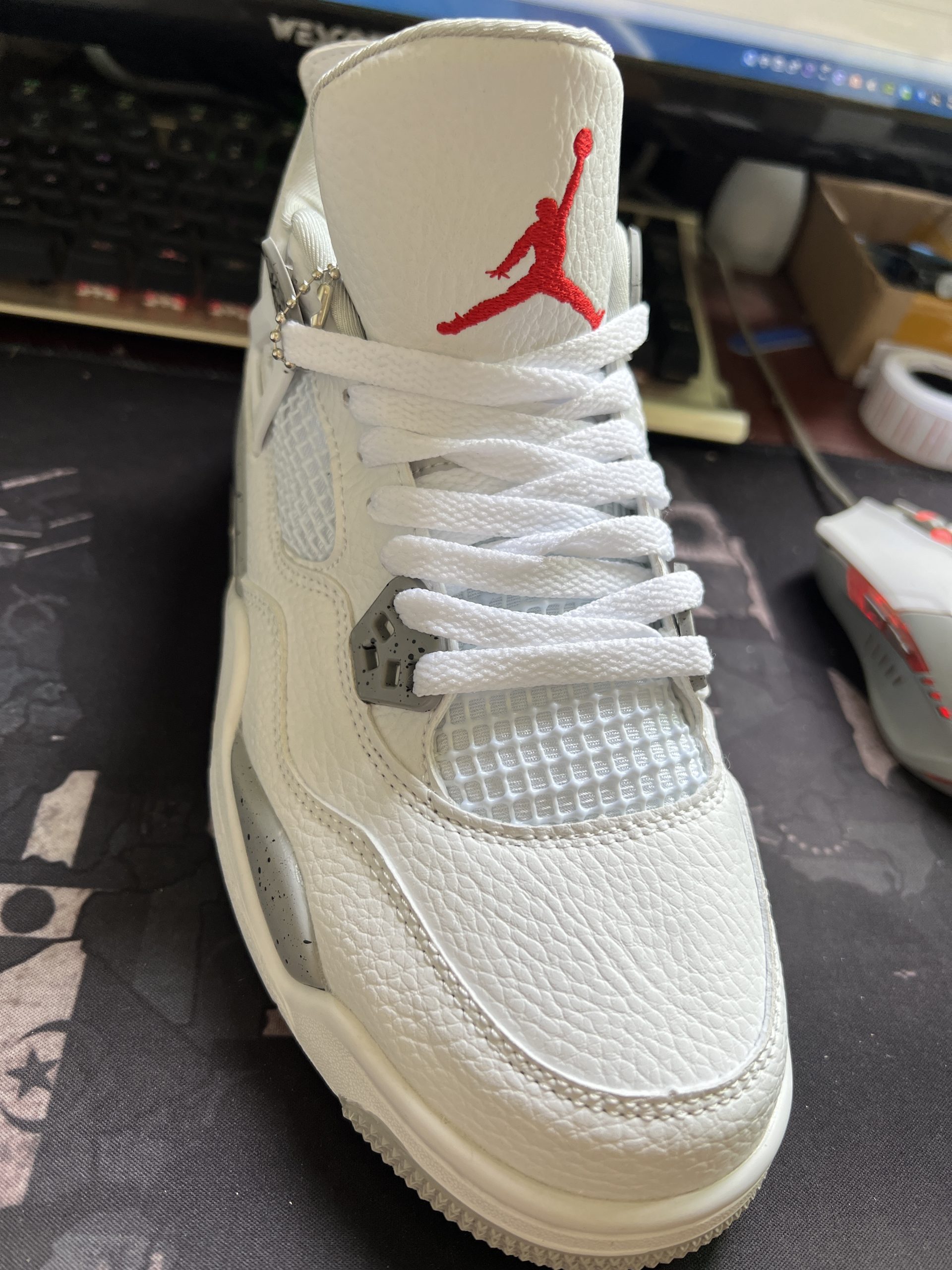 Air Jordan 4 Retro Fire Red Military Blue Purple-rot casual sports shoes Metallic AJ4 - Image 36