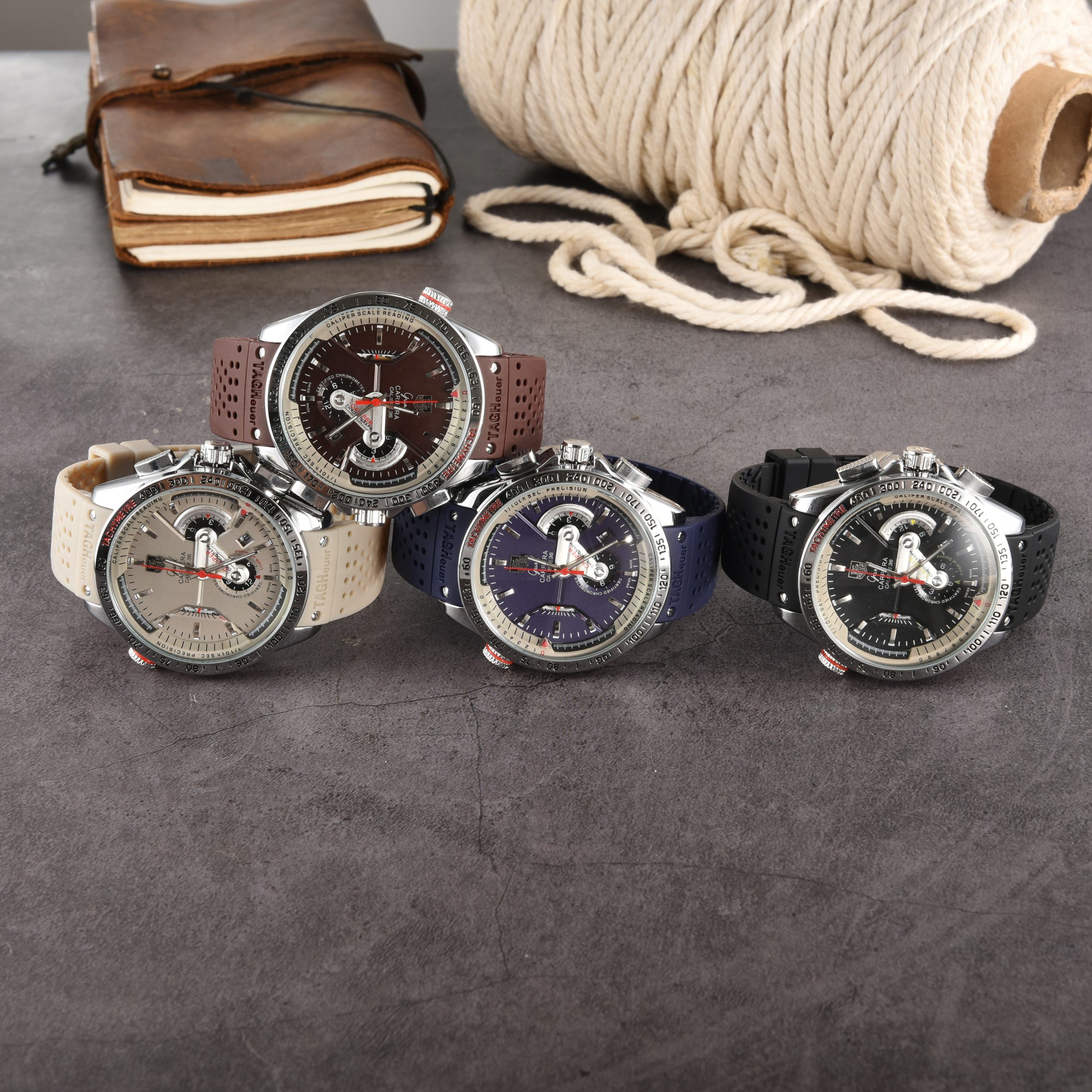 TAG Heuer Carrera Chronograph silicone tape watch casual fashion TH Carrera 1 - Image 3