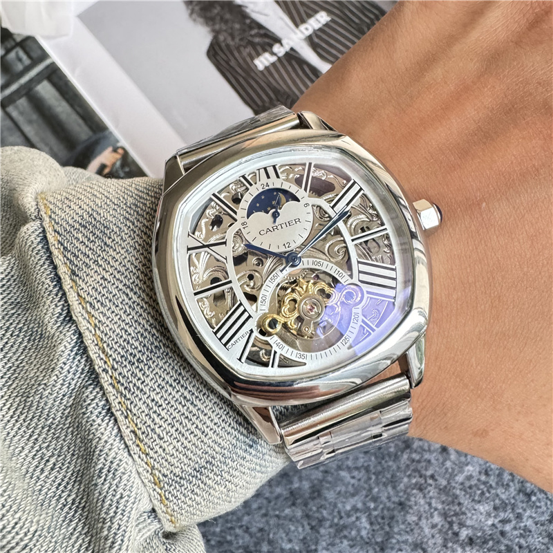 Cartier Mechanical Men's Watch Business Tourbillon Automatic Hollow Watch C Tourbillon - Image 6