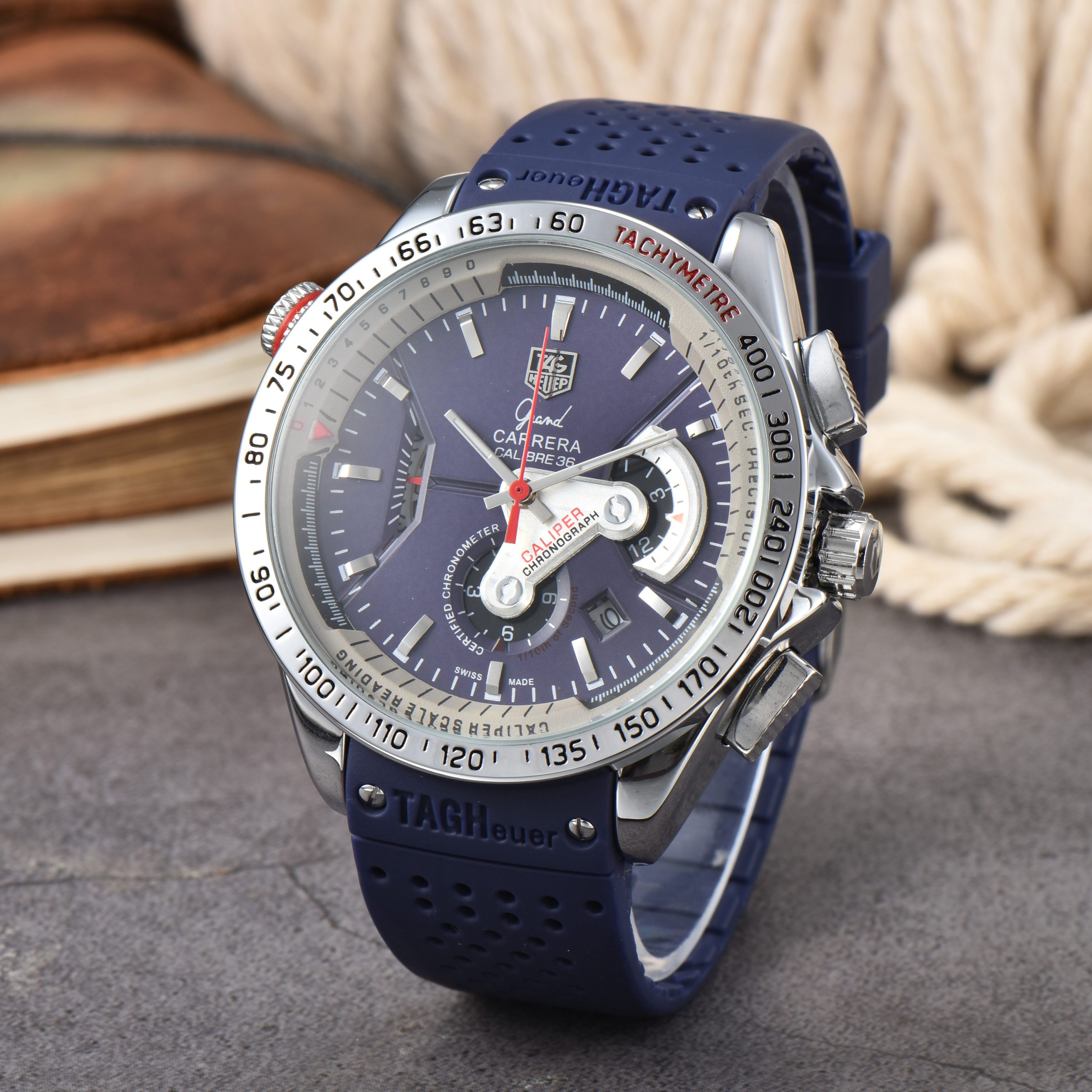TAG Heuer Carrera Chronograph silicone tape watch casual fashion TH Carrera 1