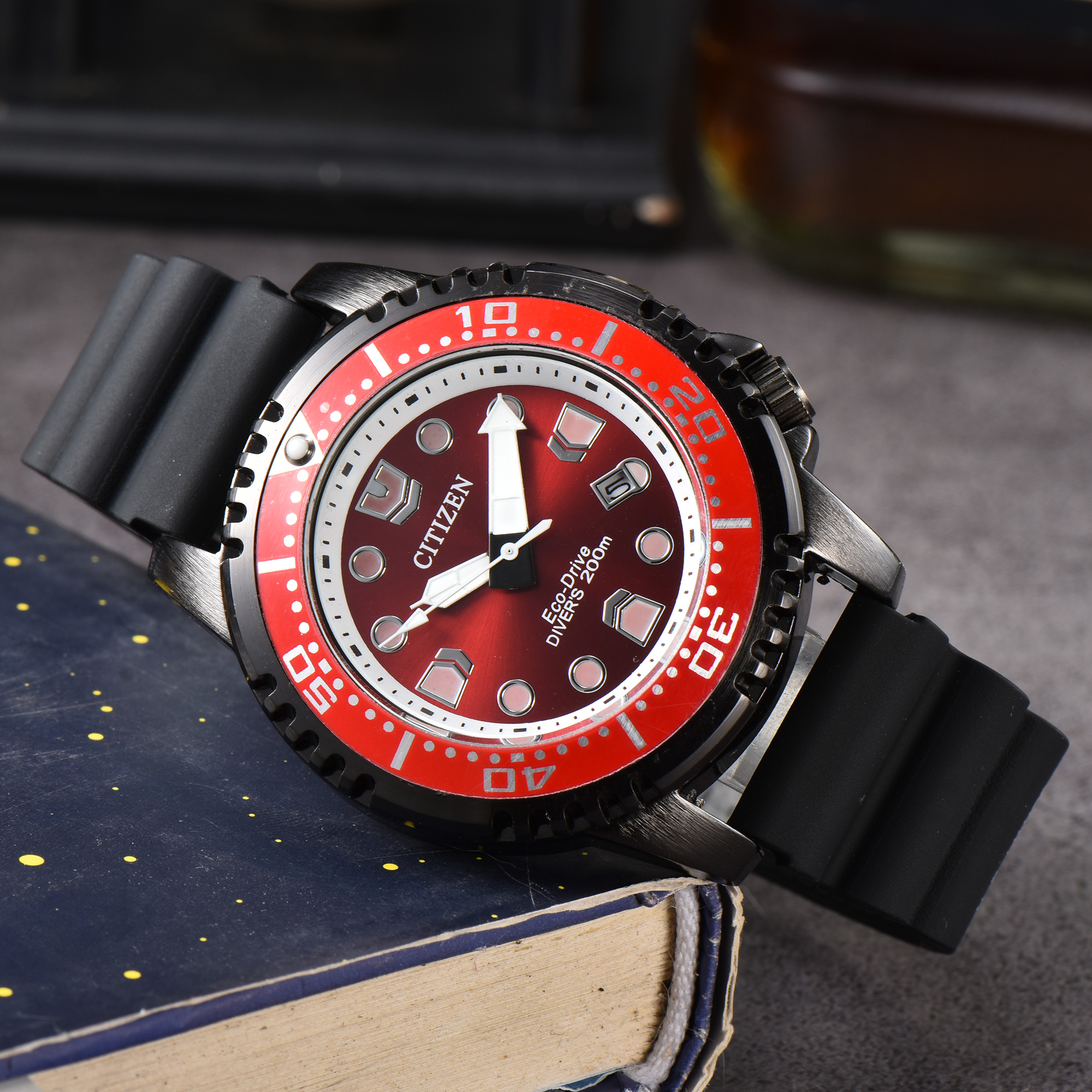 Citizen Promaster Dive 3-Pin Work Series Quartz Watch Rubber Belt watch C Promaster Dive - Image 9