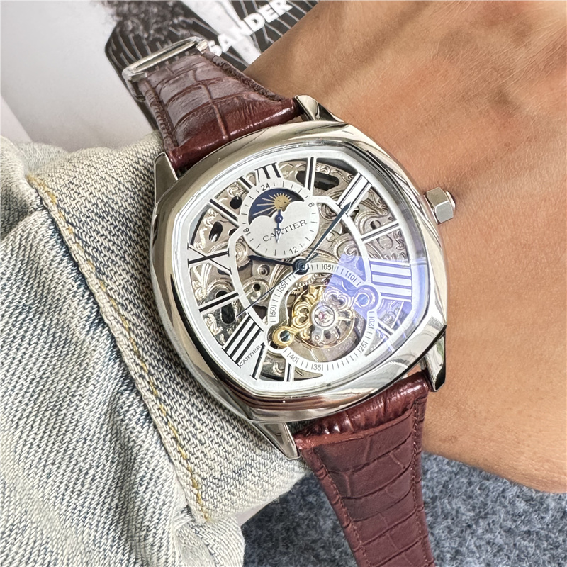Cartier Mechanical Men's Watch Business Tourbillon Automatic Hollow Watch C Tourbillon - Image 8