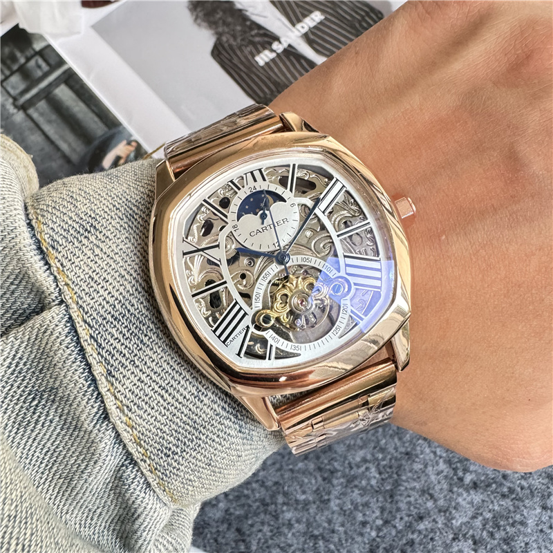 Cartier Mechanical Men's Watch Business Tourbillon Automatic Hollow Watch C Tourbillon - Image 5
