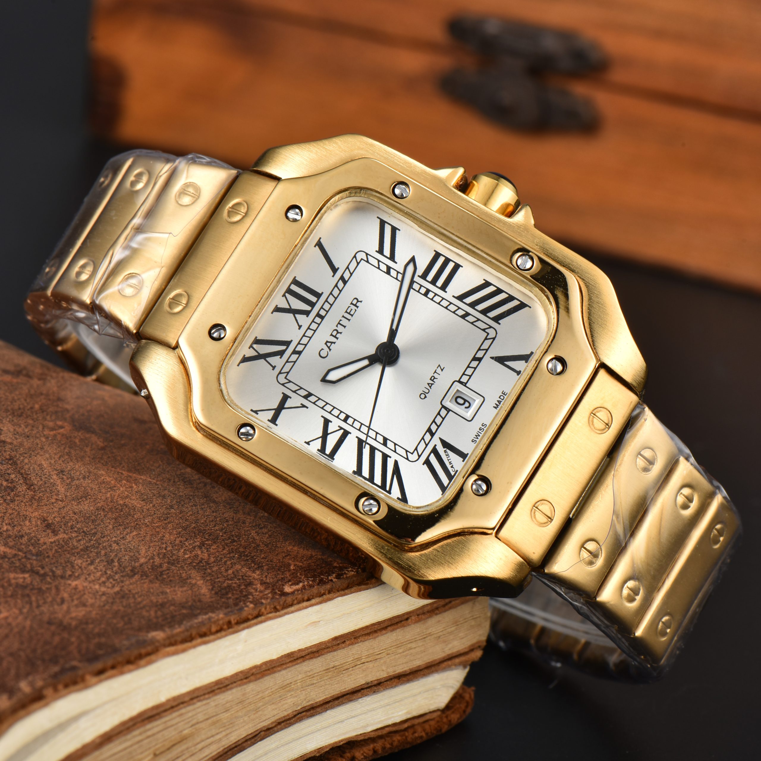 Cartier Santos de Cartier watch Men's Hot Sale 3 Pin Quartz Square Watch C Santos - Image 5