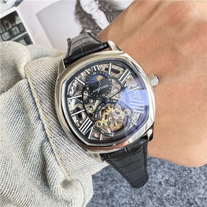 Cartier Mechanical Men's Watch Business Tourbillon Automatic Hollow Watch C Tourbillon - Image 7