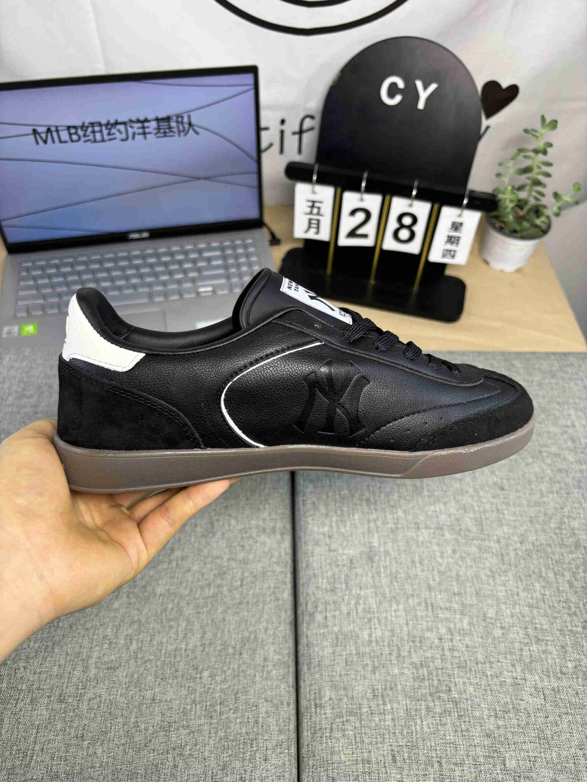 MLB Yankees Multi-Color Leather Suede Casual Shoes for Men Women - Image 6