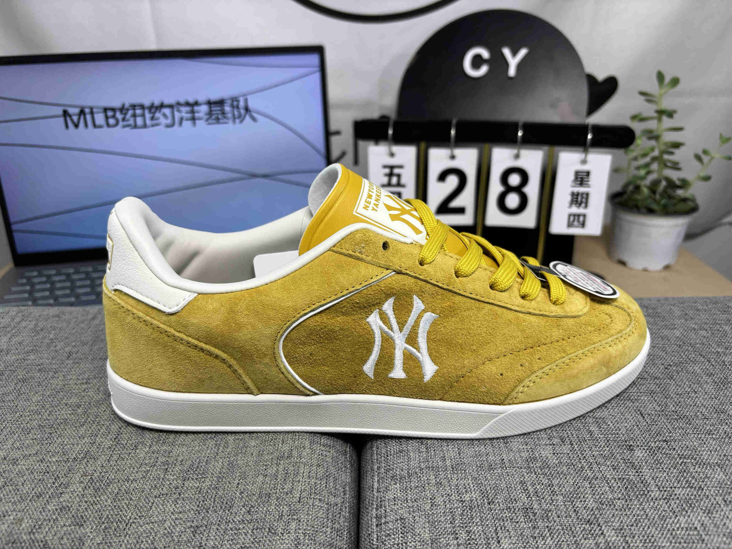 MLB Yankees Multi-Color Leather Suede Casual Shoes for Men Women - Image 10